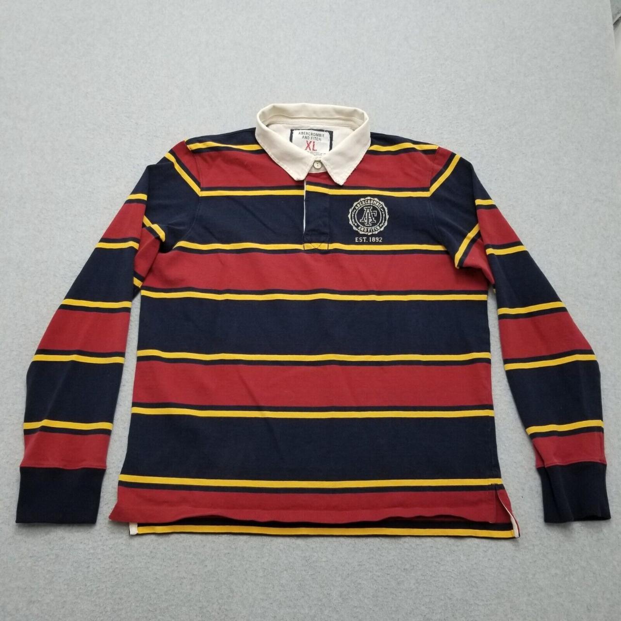 #Abercrombie & #Fitch #PoloShirt Mens XL Red Blue... - Depop