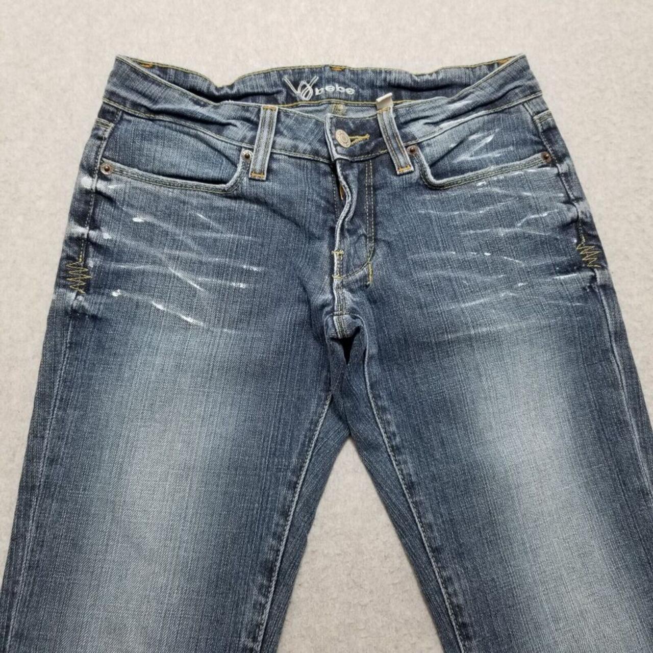 #Bebe #Jeans Womens 27x28 Blue #Denim Flared Low... - Depop