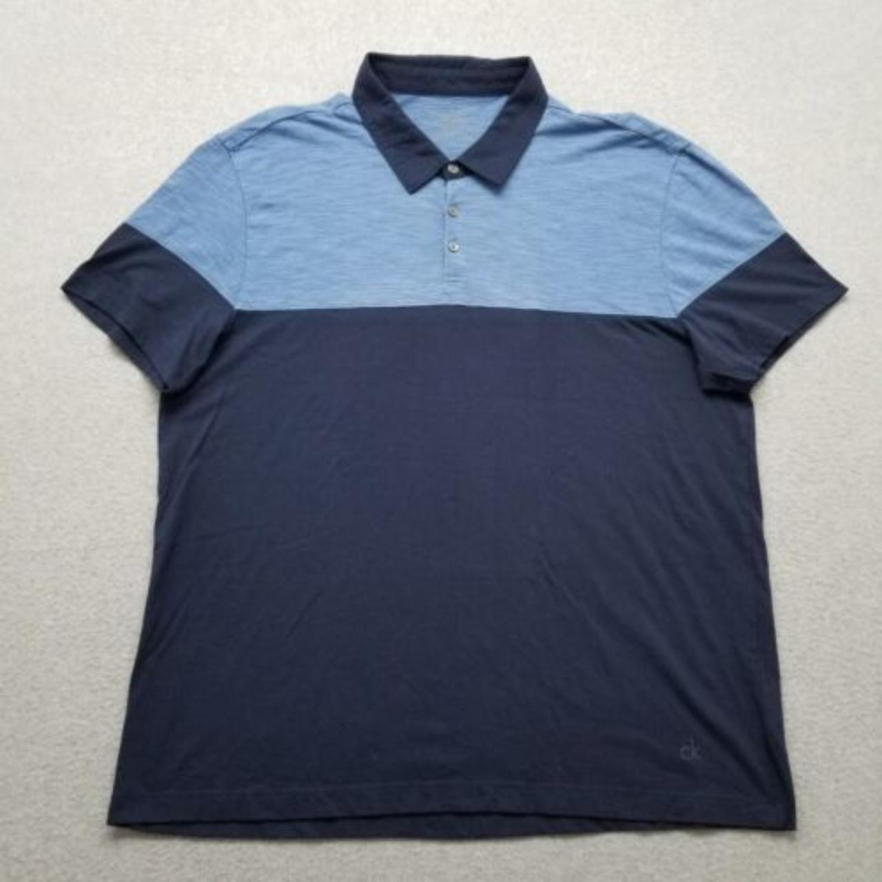 #Calvin #Klein #Polo #Shirt Mens XXL Blue... - Depop