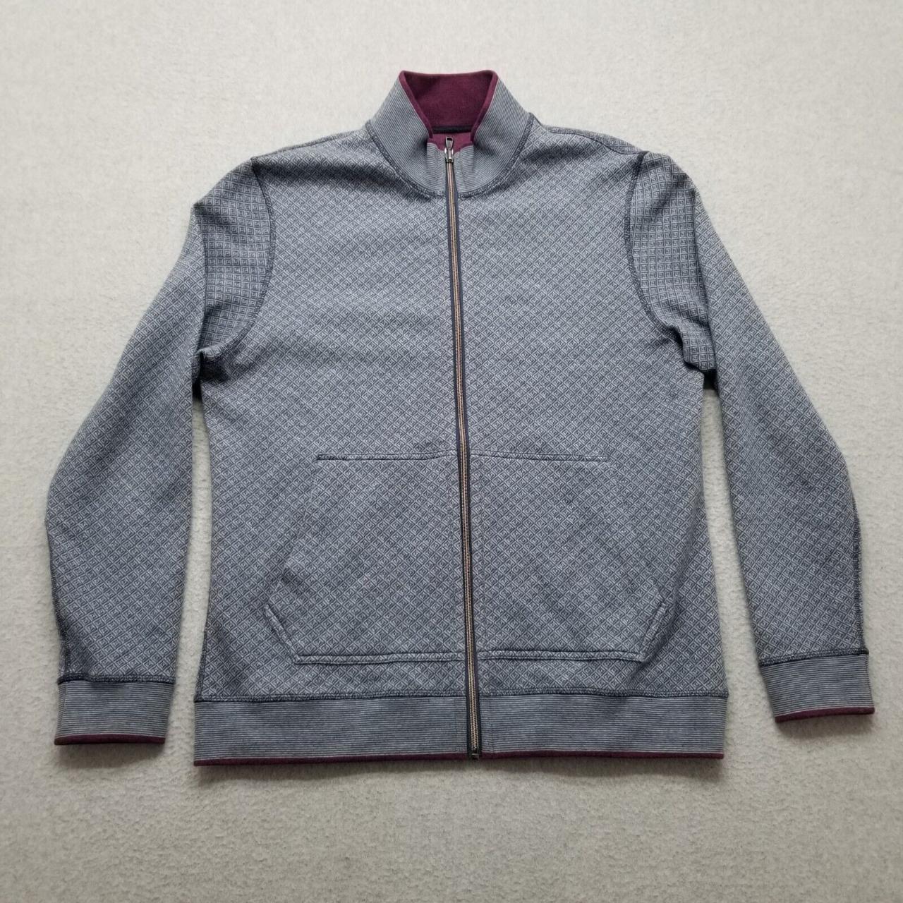 #Robert #Graham #Jacket Mens Large Blue Full Zip... - Depop