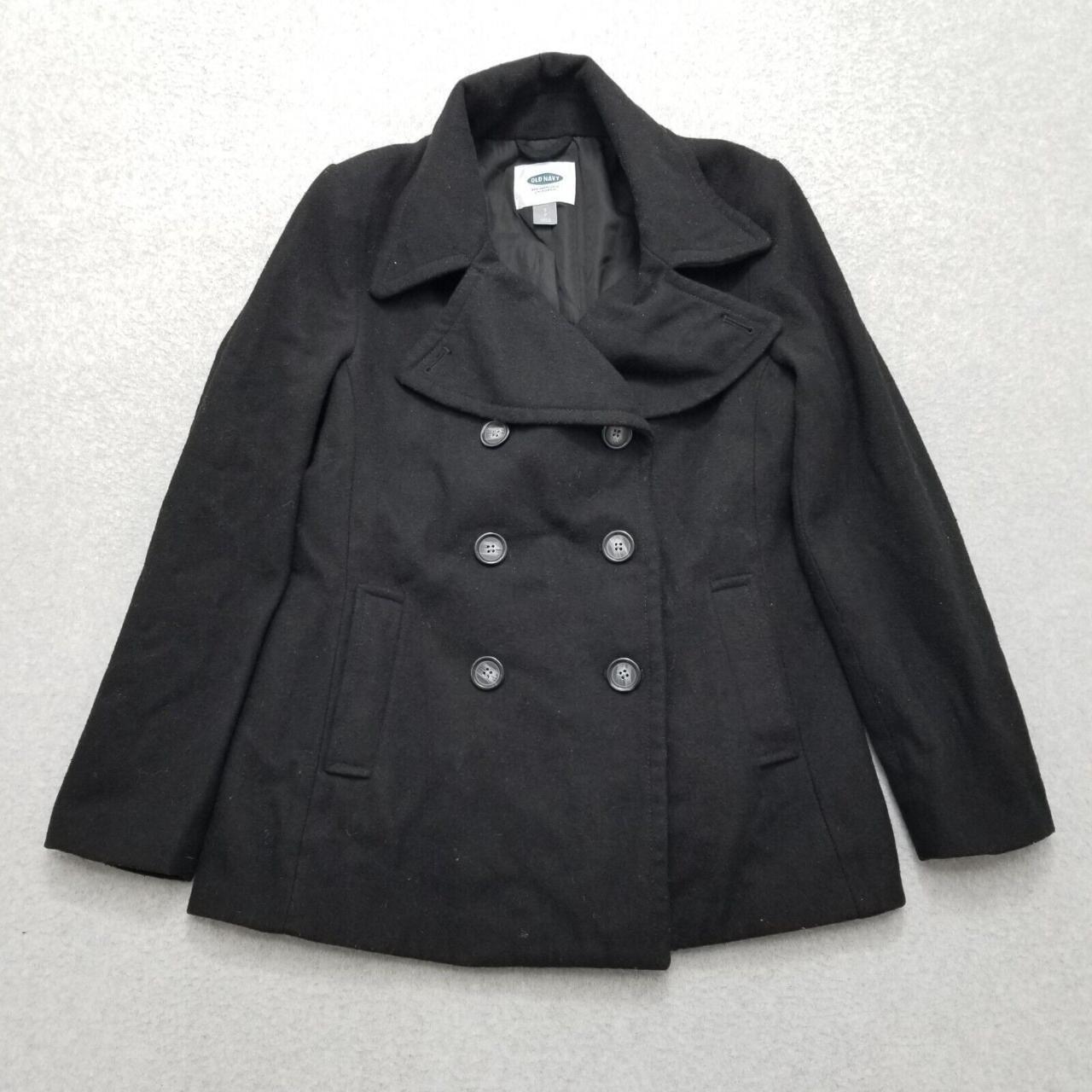 #Old #Navy #Coat Womens Small Black Wool Blend... - Depop