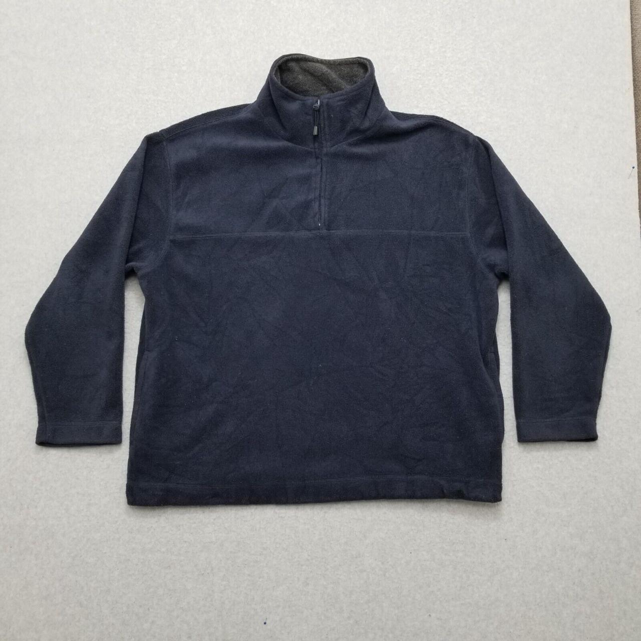 St Johns Bay Fleece Jacket Mens Large Blue Pockets... - Depop