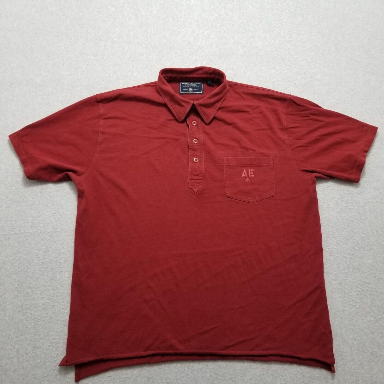 #American #Eagle #PoloShirt Mens Large Red... - Depop