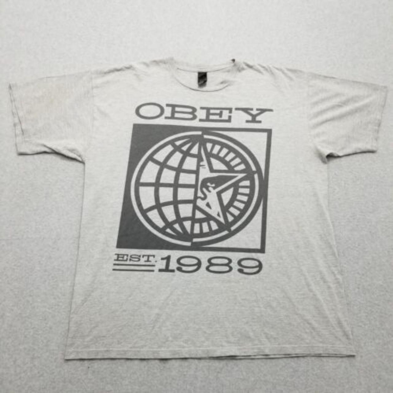 #Obey #Shirt Mens XL Gray #ShortSleeve Crew Neck... - Depop