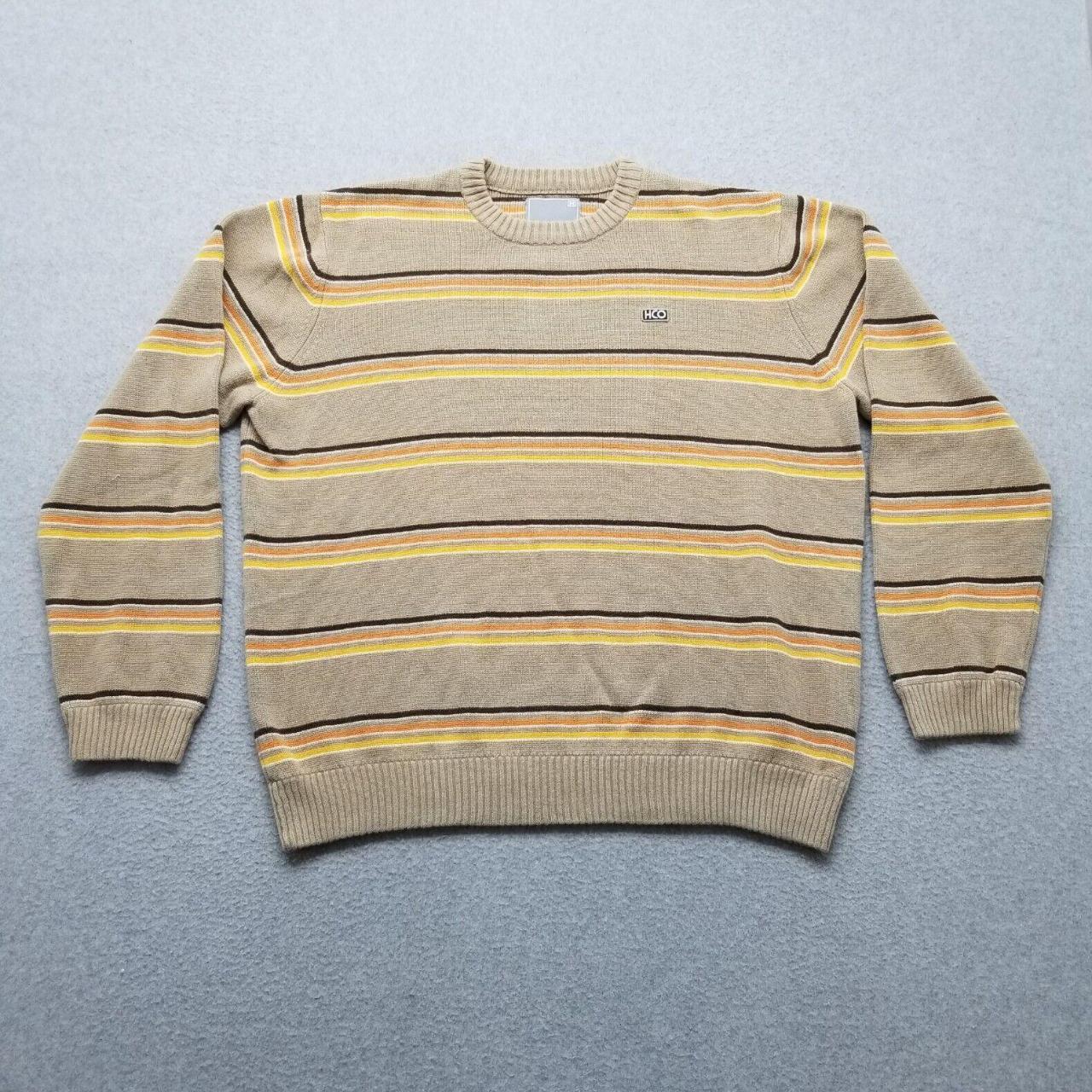 #Hollister #Sweater Mens XL Tan #Pullover #Striped... - Depop