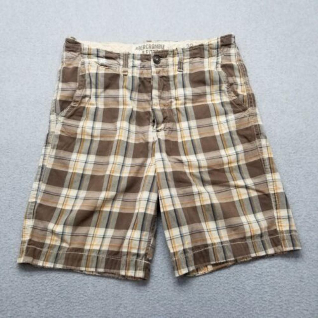 #Abercrombie & #Fitch #Shorts Mens 32 Brown #Plaid... - Depop