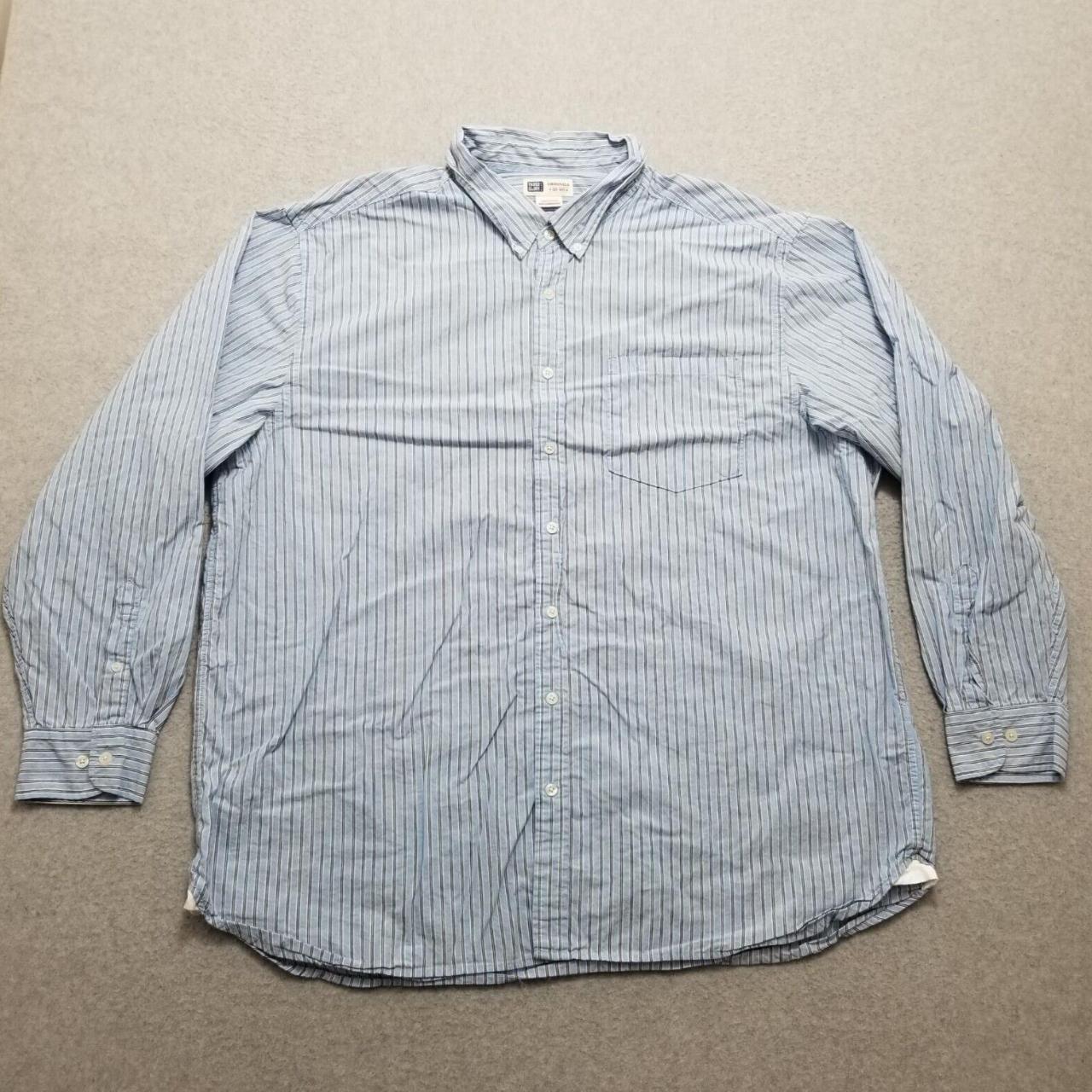 #Faded #Glory #Shirt Mens 2XL Blue Striped Button Up... - Depop