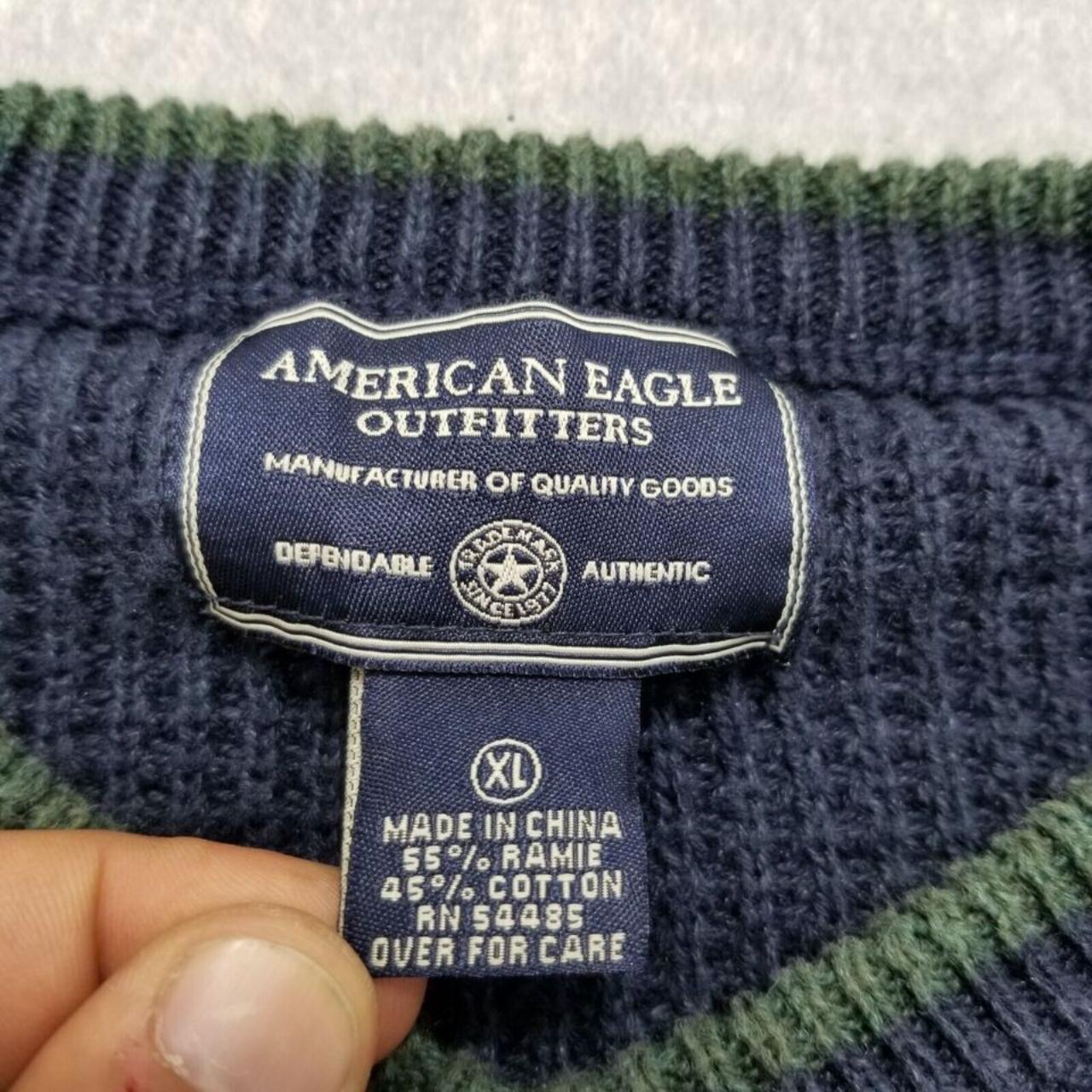 #American #Eagle #Sweater Mens XL Blue Striped... - Depop