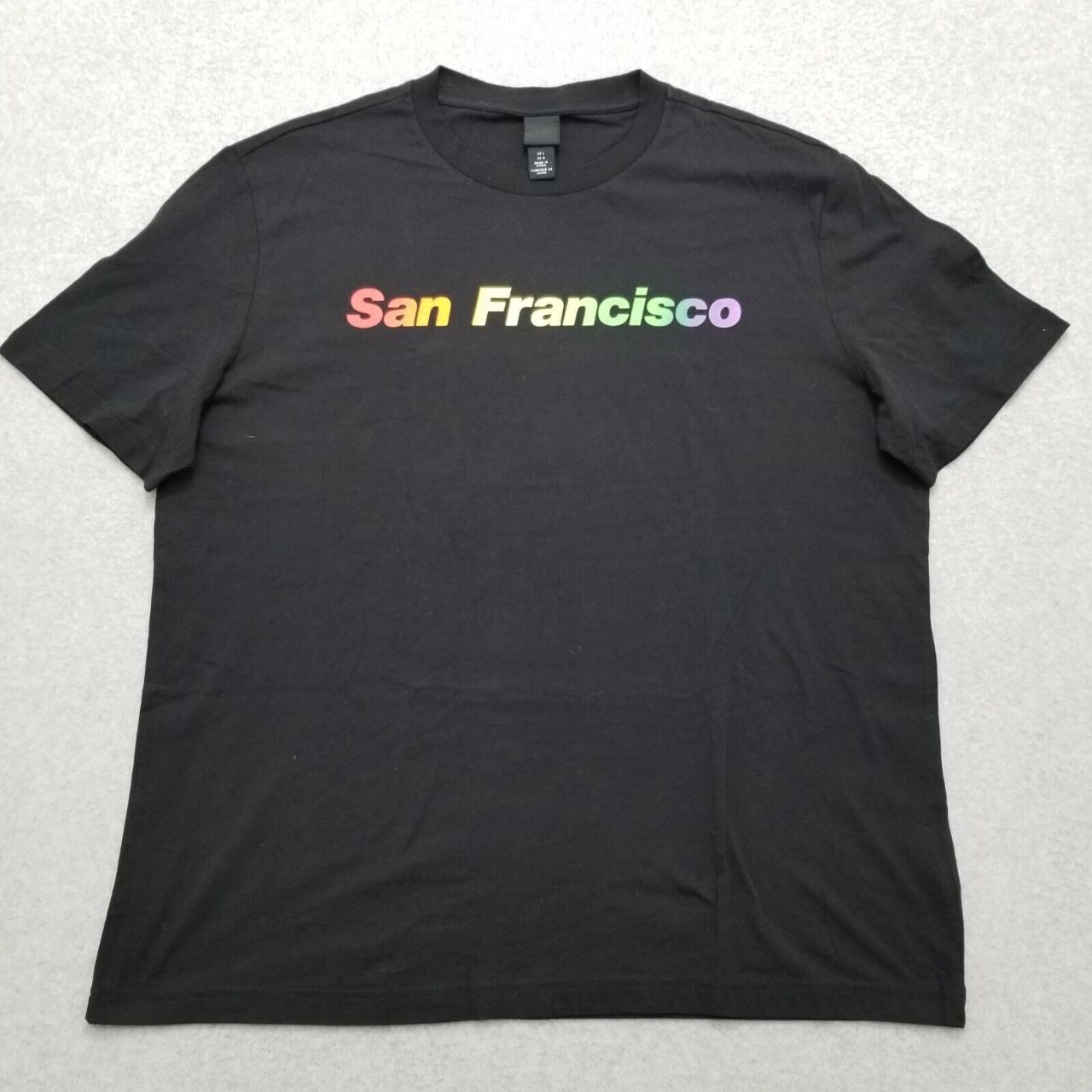 #H&M #Shirt Mens Large Black #SanFrancisco Proud... - Depop