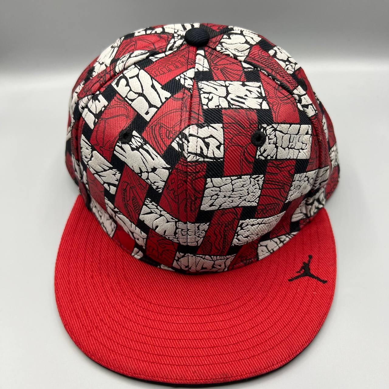 Air Jordan Hat Men 7 1 2 Red Black White Jumpman. Depop