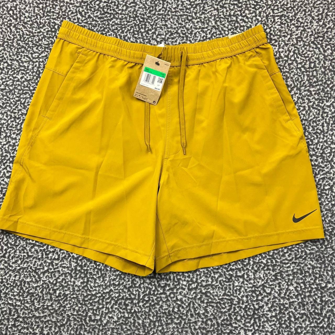 Nike Dri Fit Shorts Men Extra Large Mustard Training. Depop