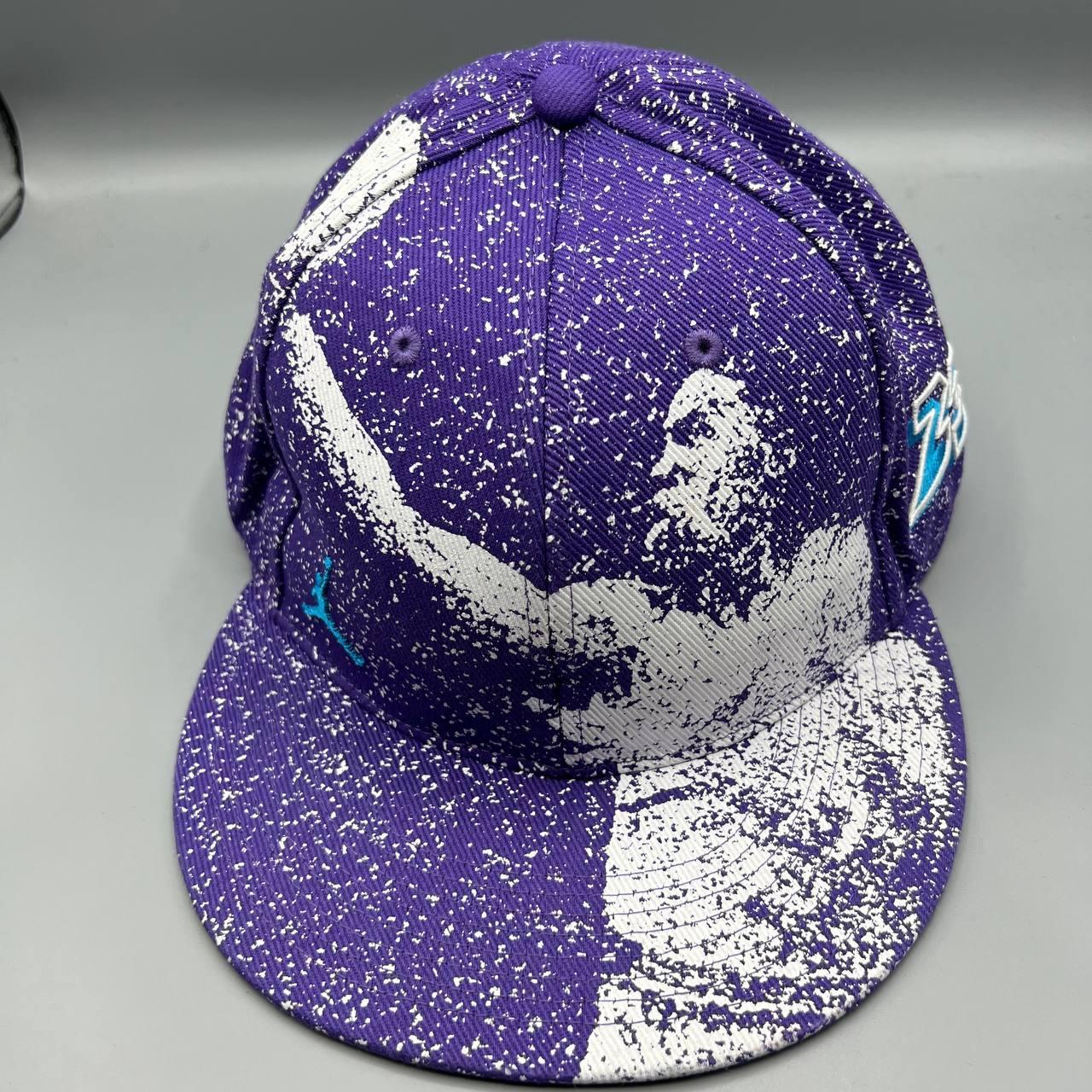 Air Jordan Hat Men 7 3 8 Purple Aqua Jumpman Hat. Depop