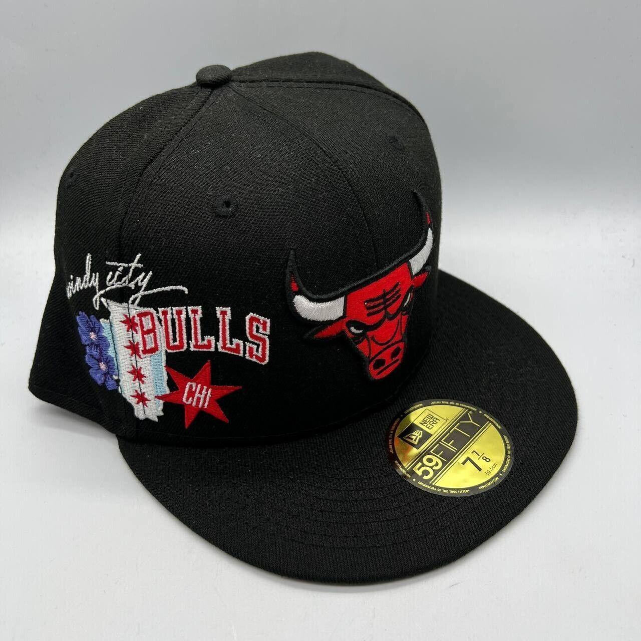 New Era Men's Caps - Black/Red – Chicago Bulls Windy City NBA 7 7/8 …