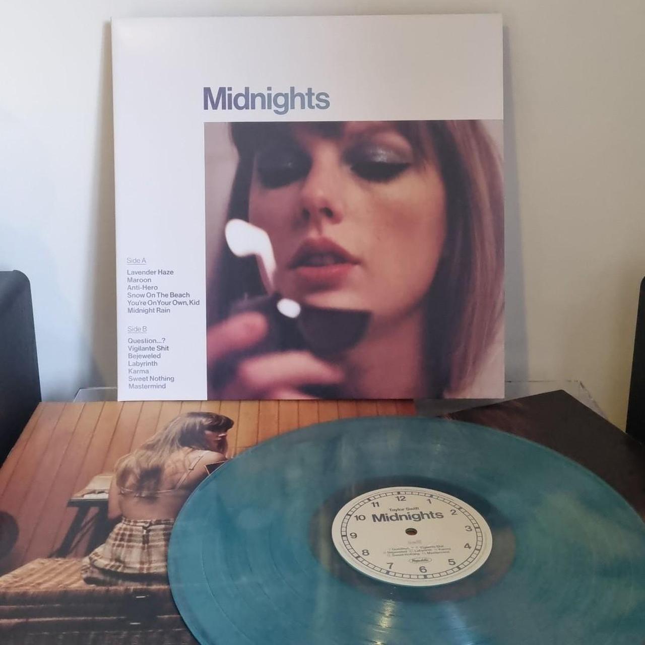 Taylor Swift Midnights Moonstone Blue Vinyl Only... - Depop