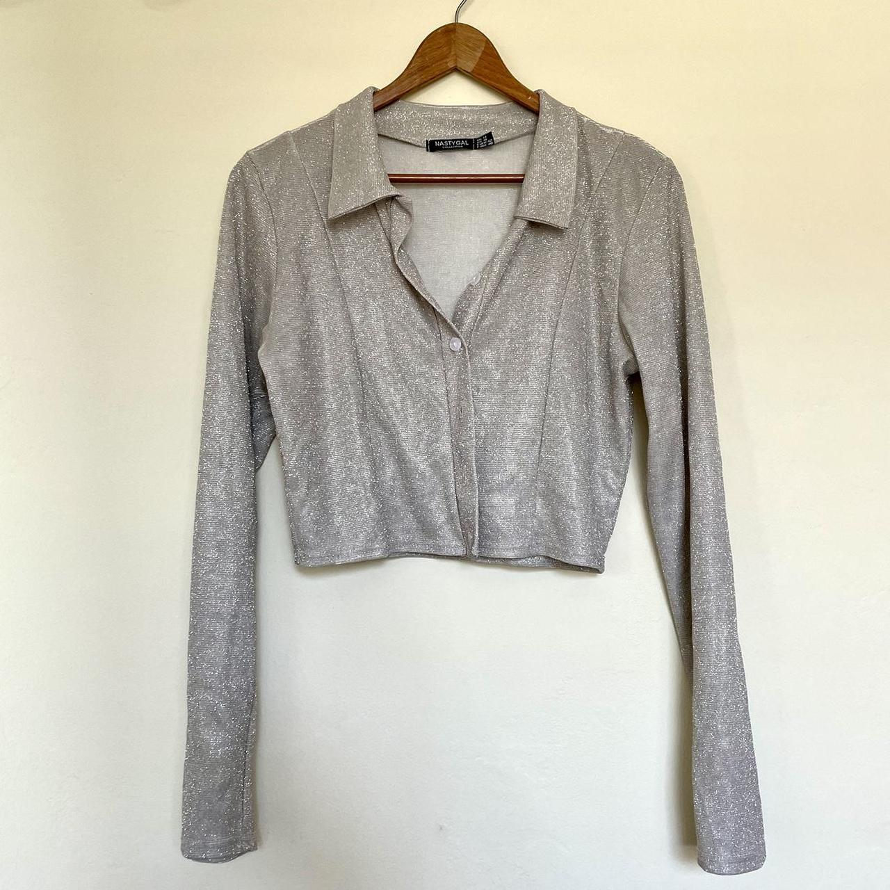 Disco cropped button down size medium Perfect for... Depop
