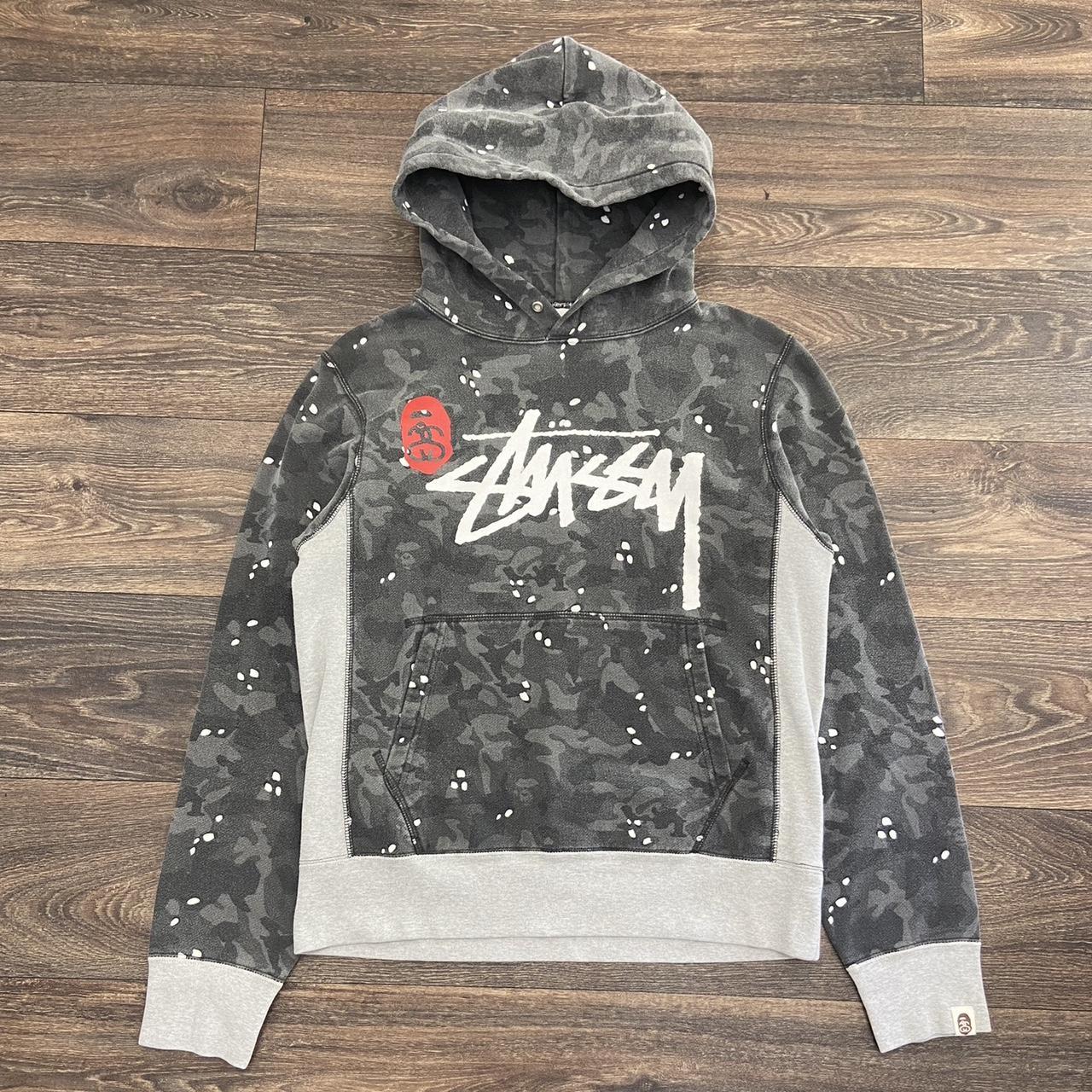 Bape x sale stussy camo hoodie