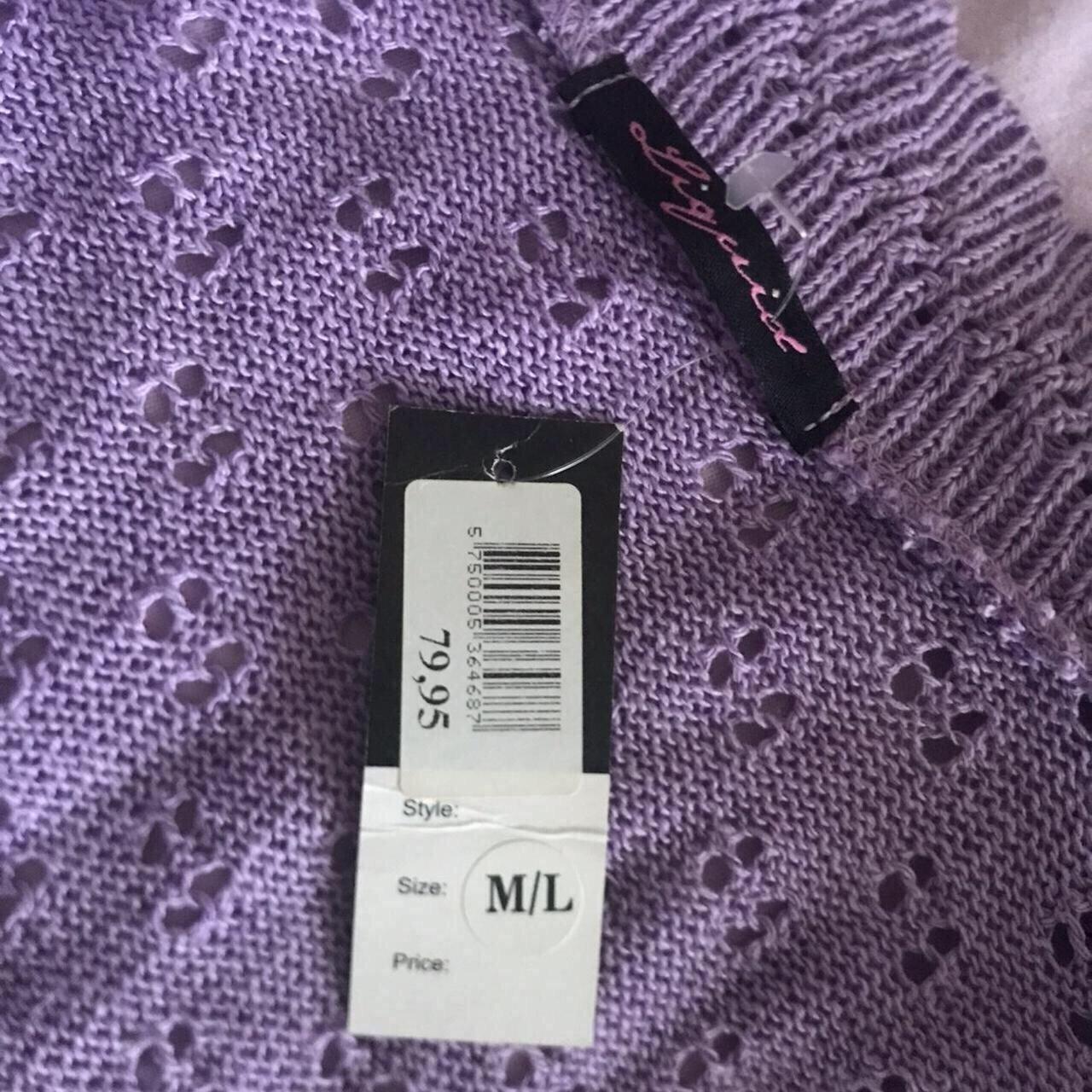 Stunning crochet top in purple colour. The material... - Depop
