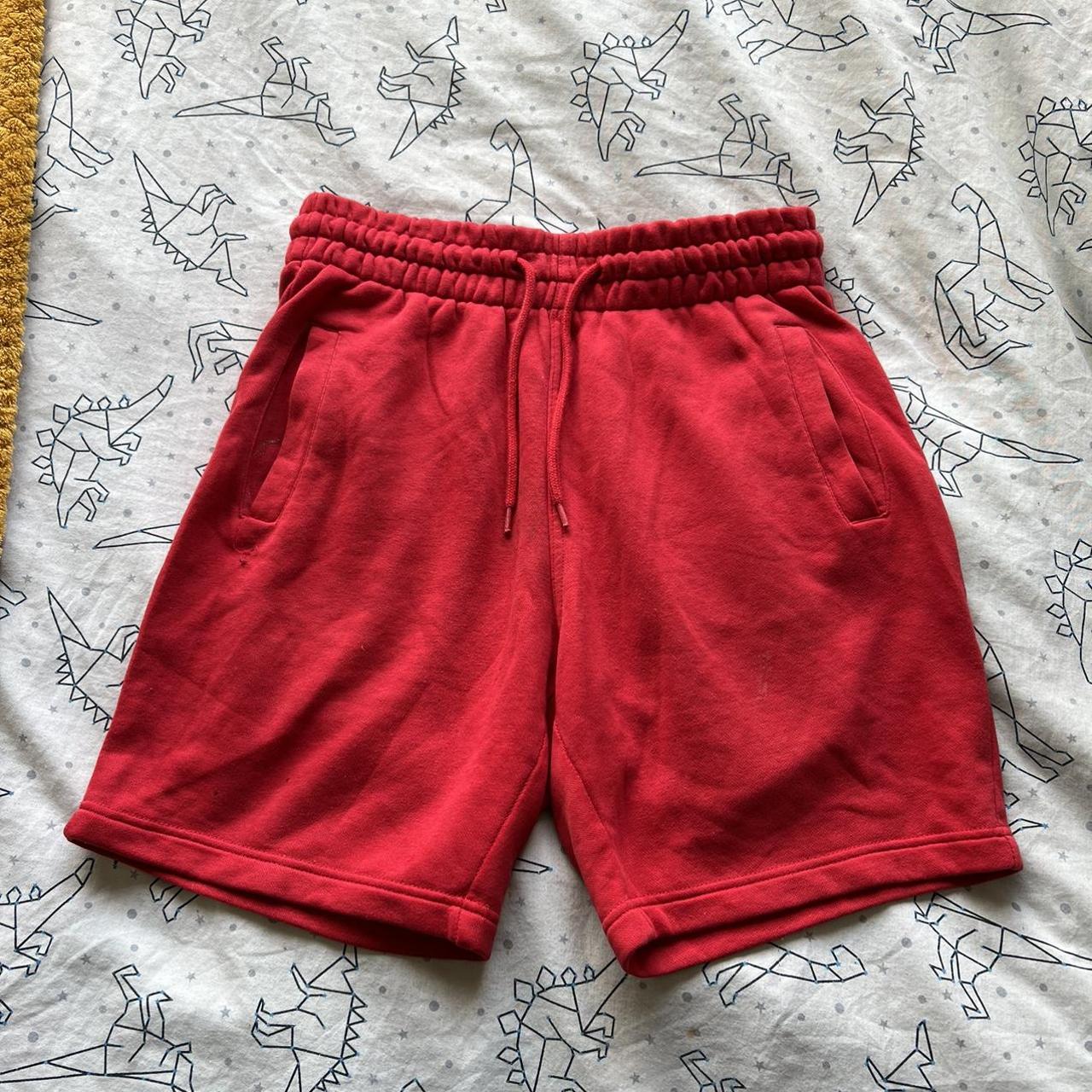 Mens Red H&M shorts Size xs Only worn a couple of... - Depop