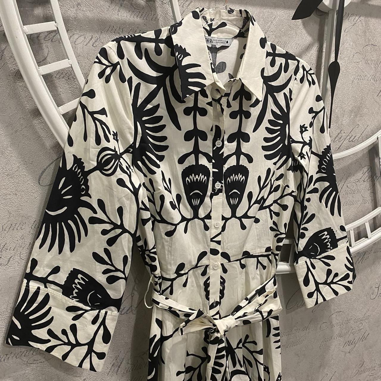 ZARA black and white shirt dress New with tags | Depop