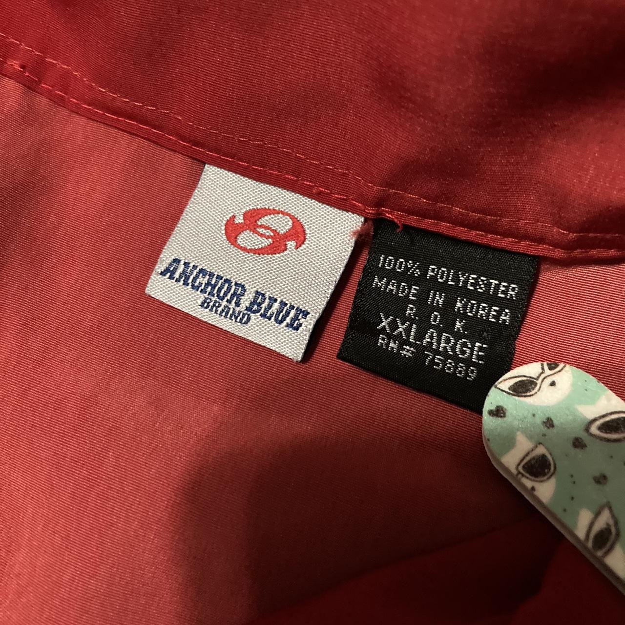 Anchor Blue Men's Red and Black Shirt Depop