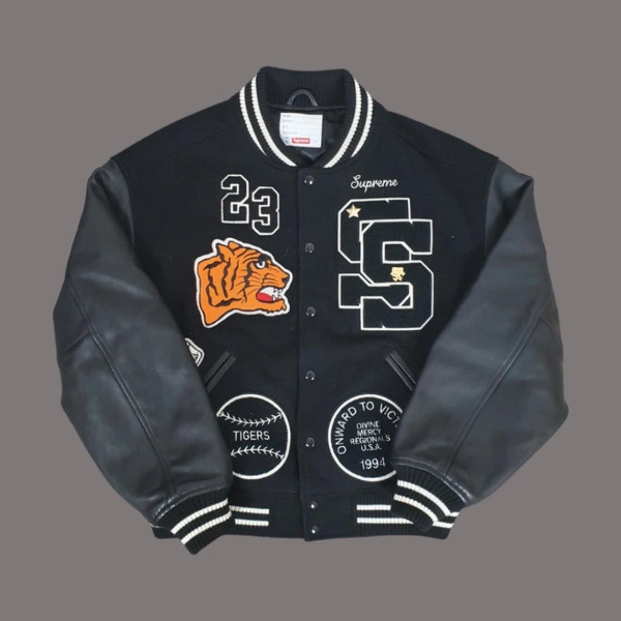 Supreme Tiger Varsity Jacket Black L