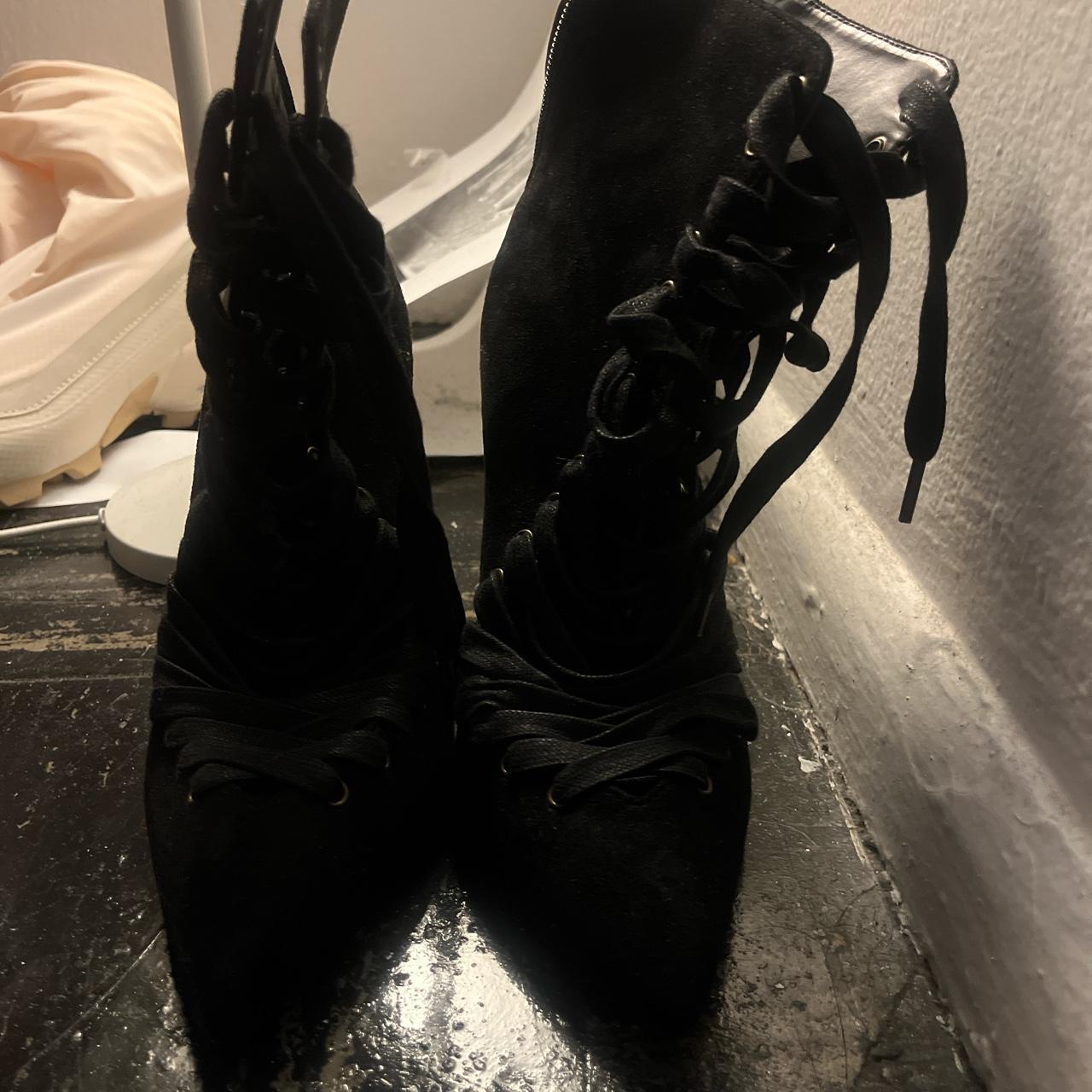 Sexy lace up heels in black pretty steep 🖤 - Depop