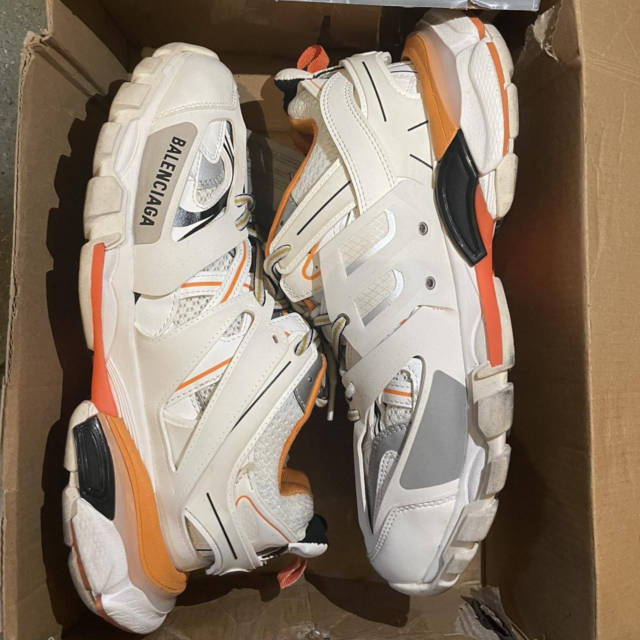 balenciaga track trainer white orange