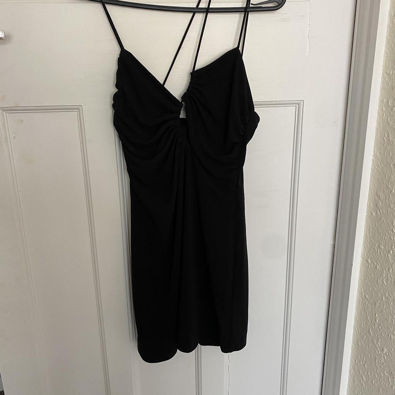 Zara cut out black mini dress🖤 Only worn once,... - Depop