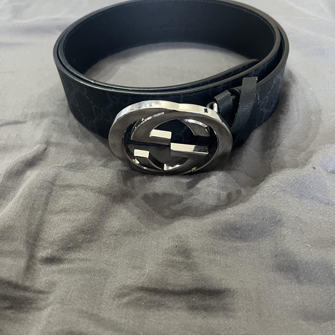 Men’s Guuci Belt with silver buckle - Depop