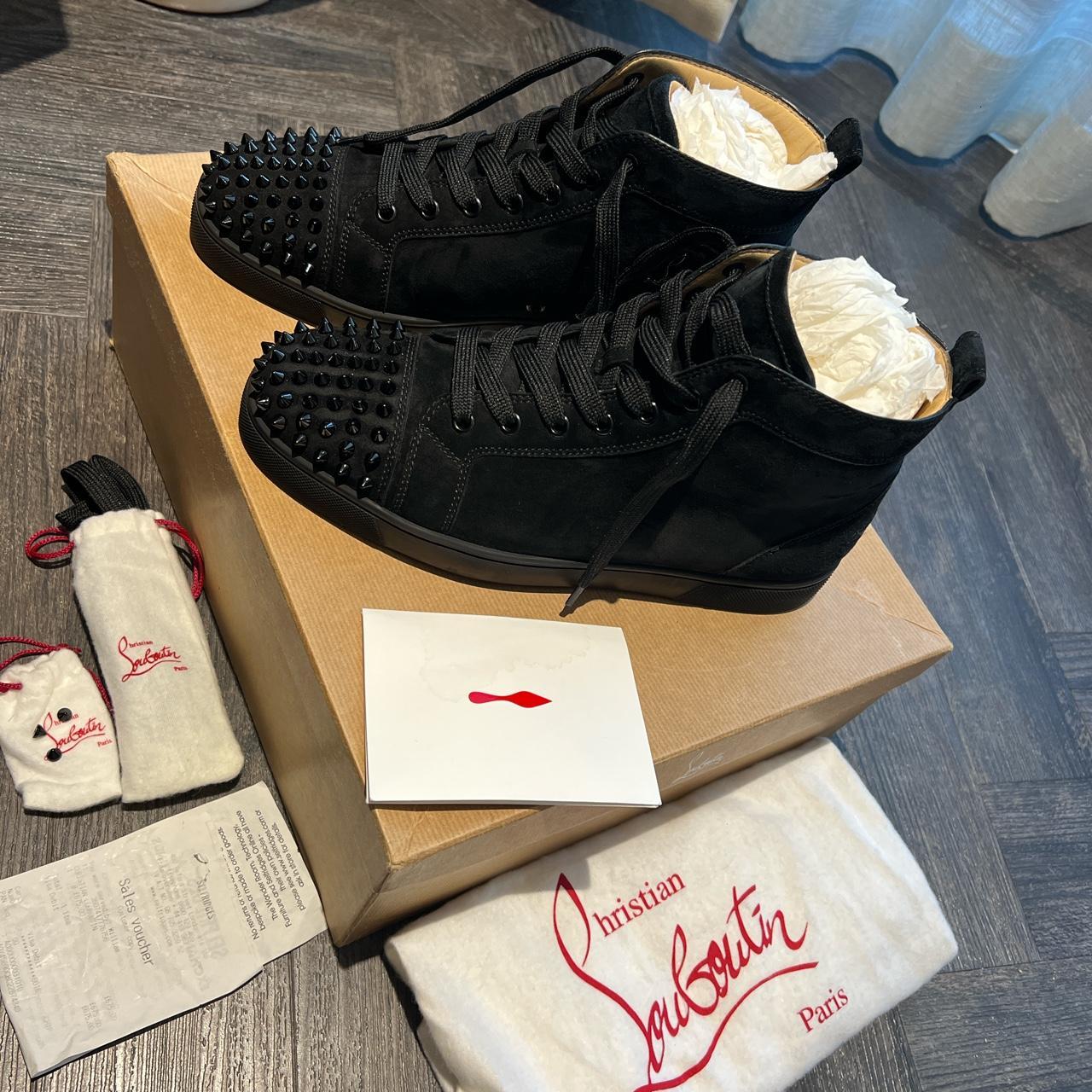 louboutin boots spikes