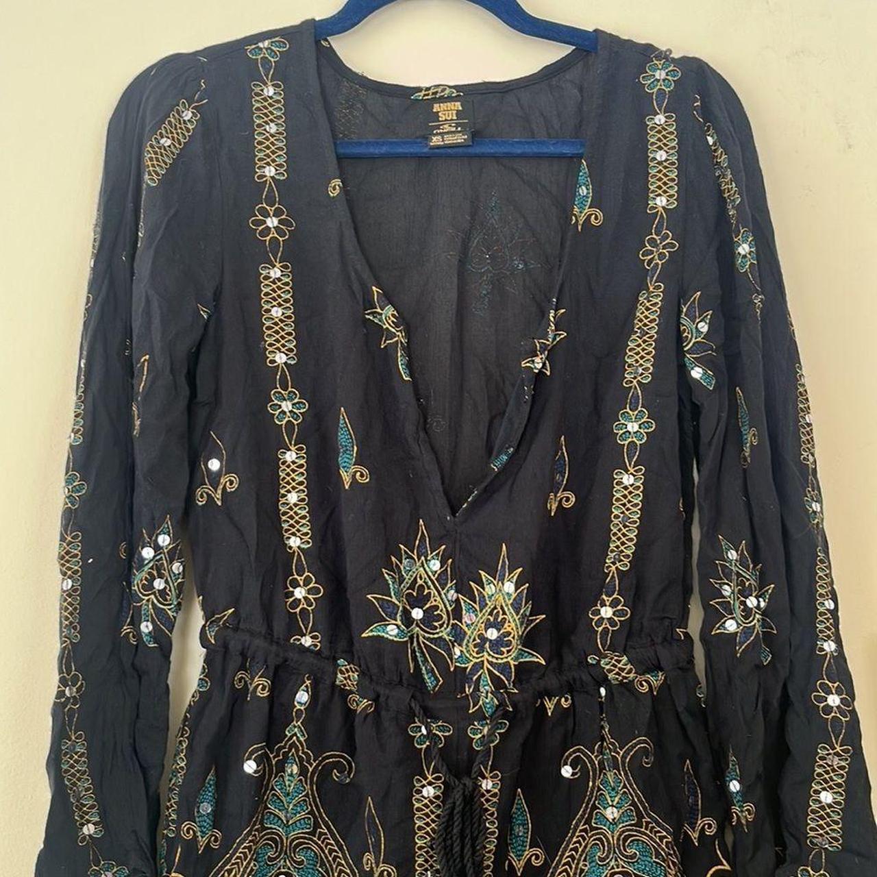 ☆ ANNA SUI × atmos Collabo Overalls ☆ Anna Sui x ONeill Harmon Sequin Long Sleeve | Depop