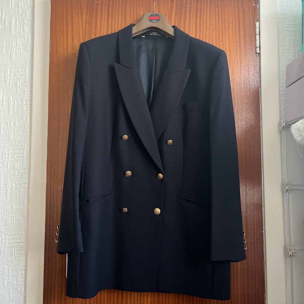 Vintage St Michael from marks and Spencer navy blue... - Depop