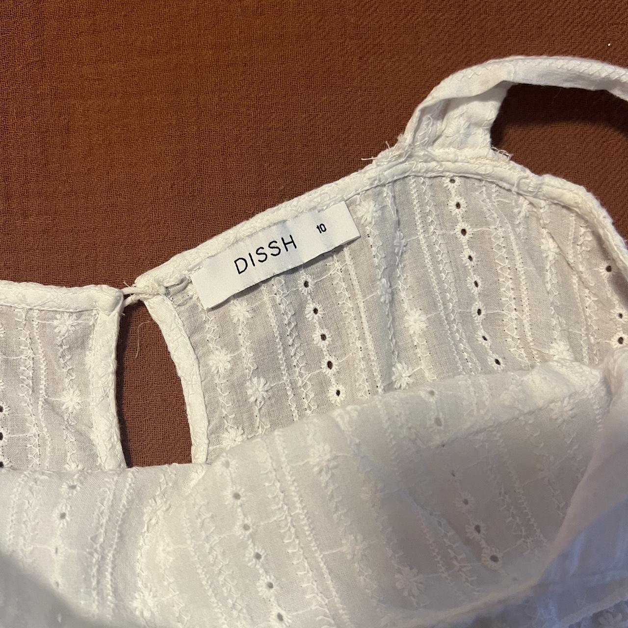 Dissh white lace cami top. Size 10, would fit 8-10.... - Depop