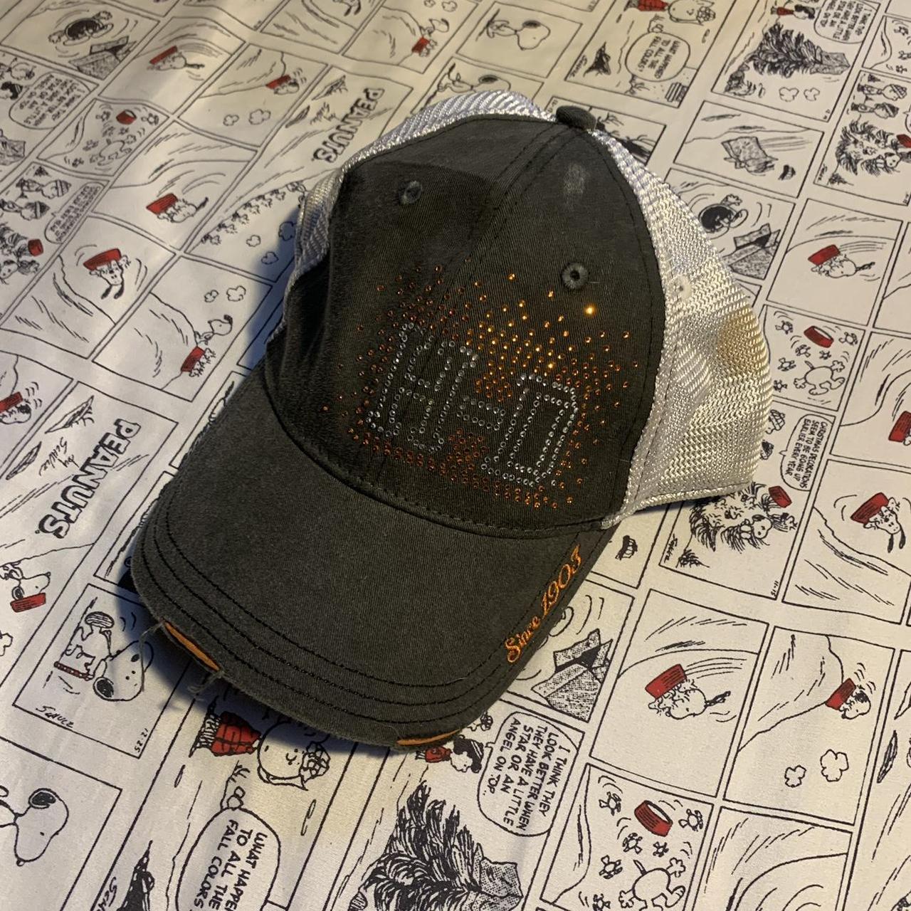 Vintage 90s Brown & Grey Harley Davidson Baseball - Depop