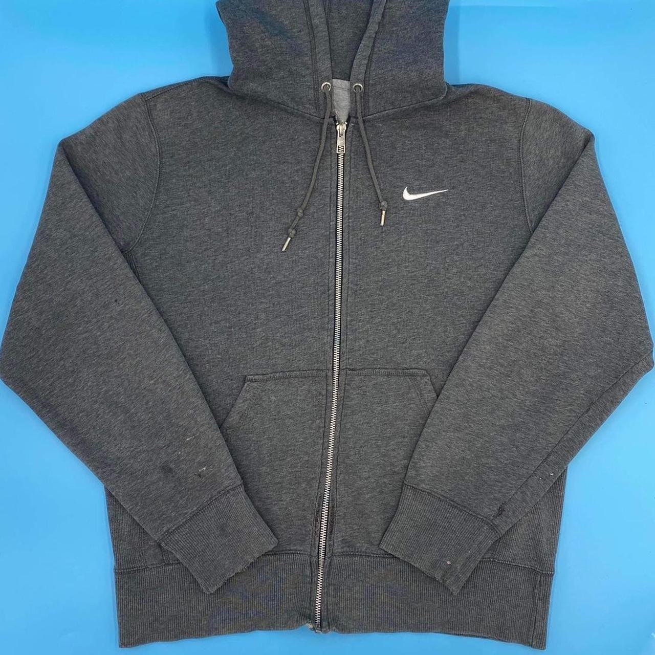 Nike Men's Grey and White Hoodie Depop