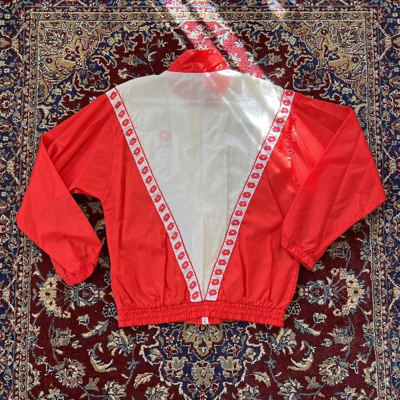 Lotto Men's Red and White Jacket (2)