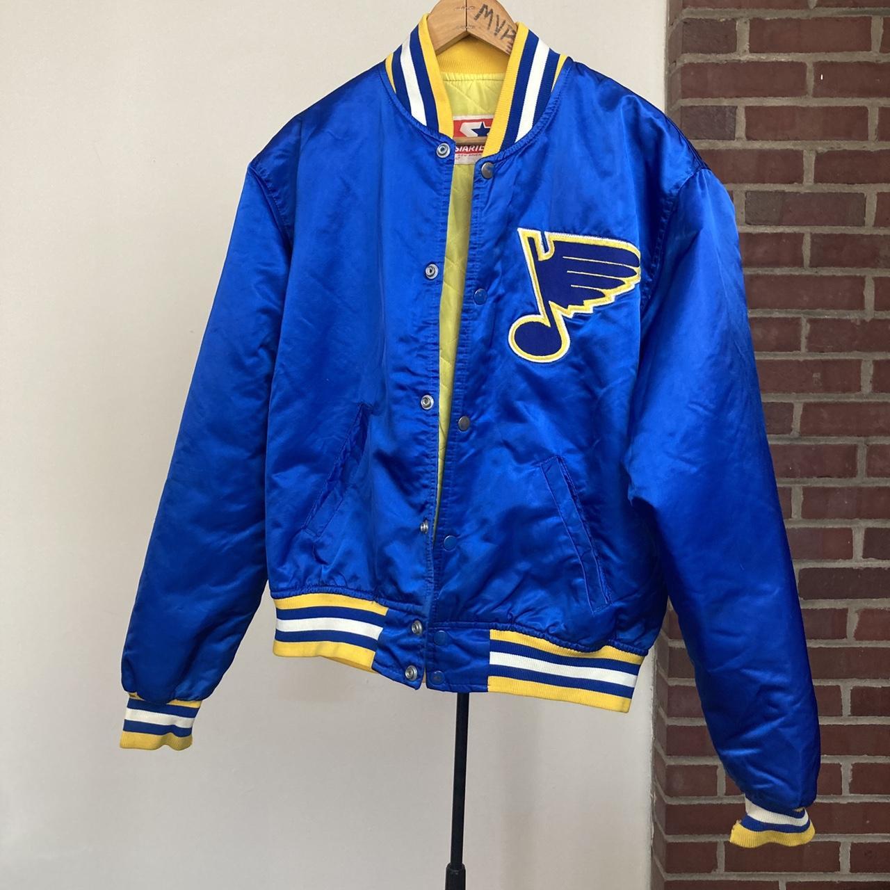 Vintage St. Louis Blues Hockey Starter Jacket Satin... - Depop