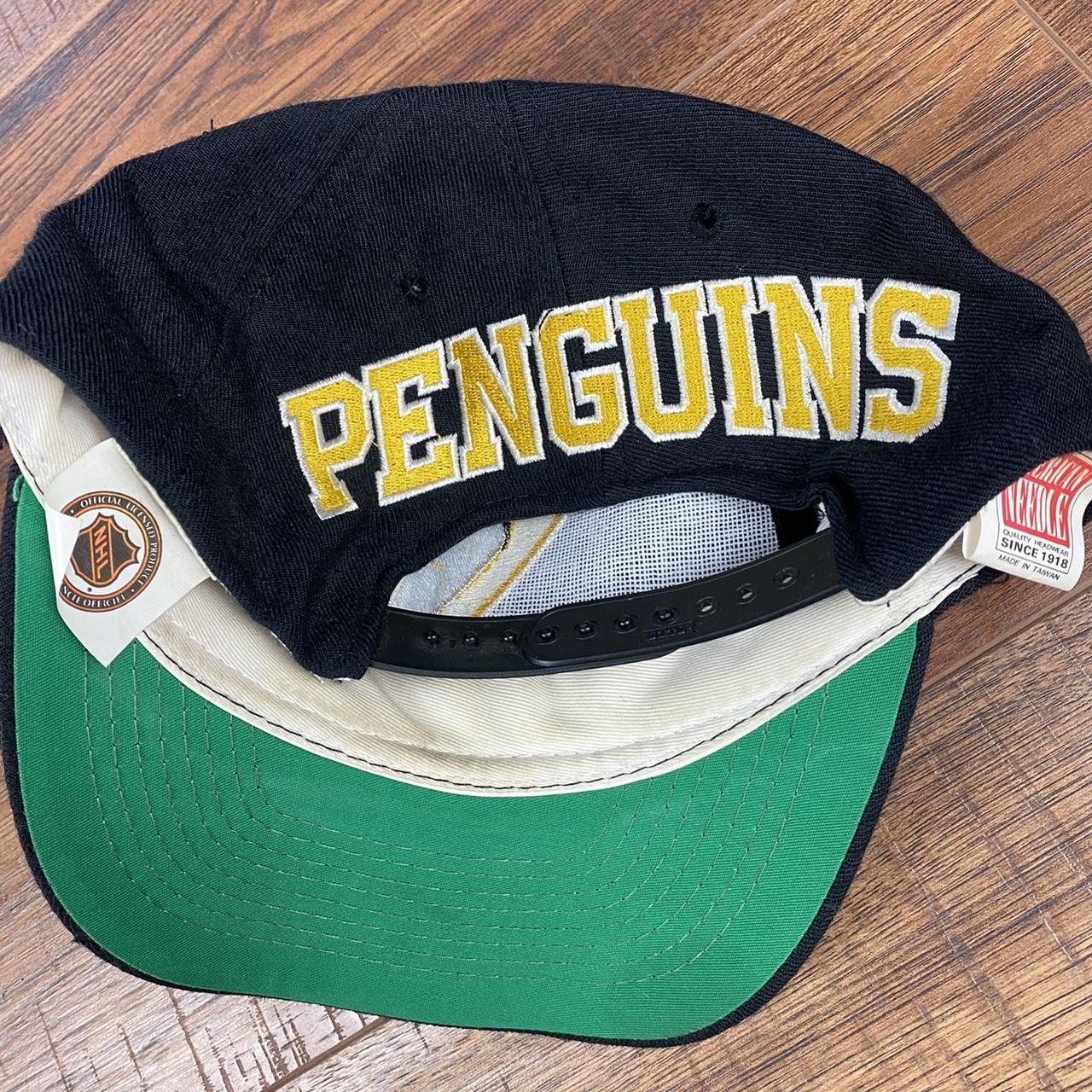 USED Pittsburgh Penguins SnapBack hat. 3 small holes - Depop
