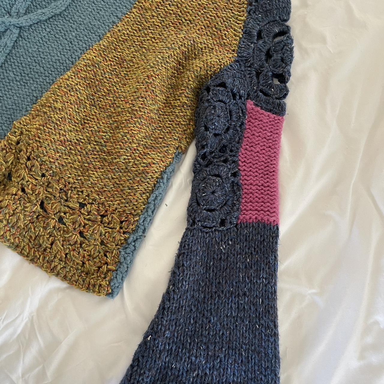 Women's Sweater - Multi - M – Insane patchwork wo… - image 3