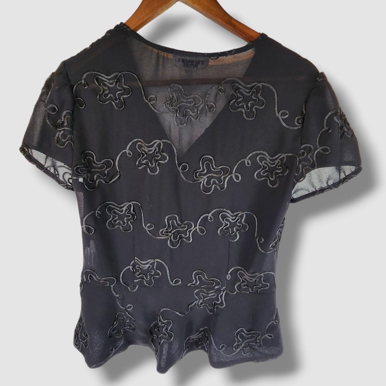 JCPenney Women's Black Blouse Depop