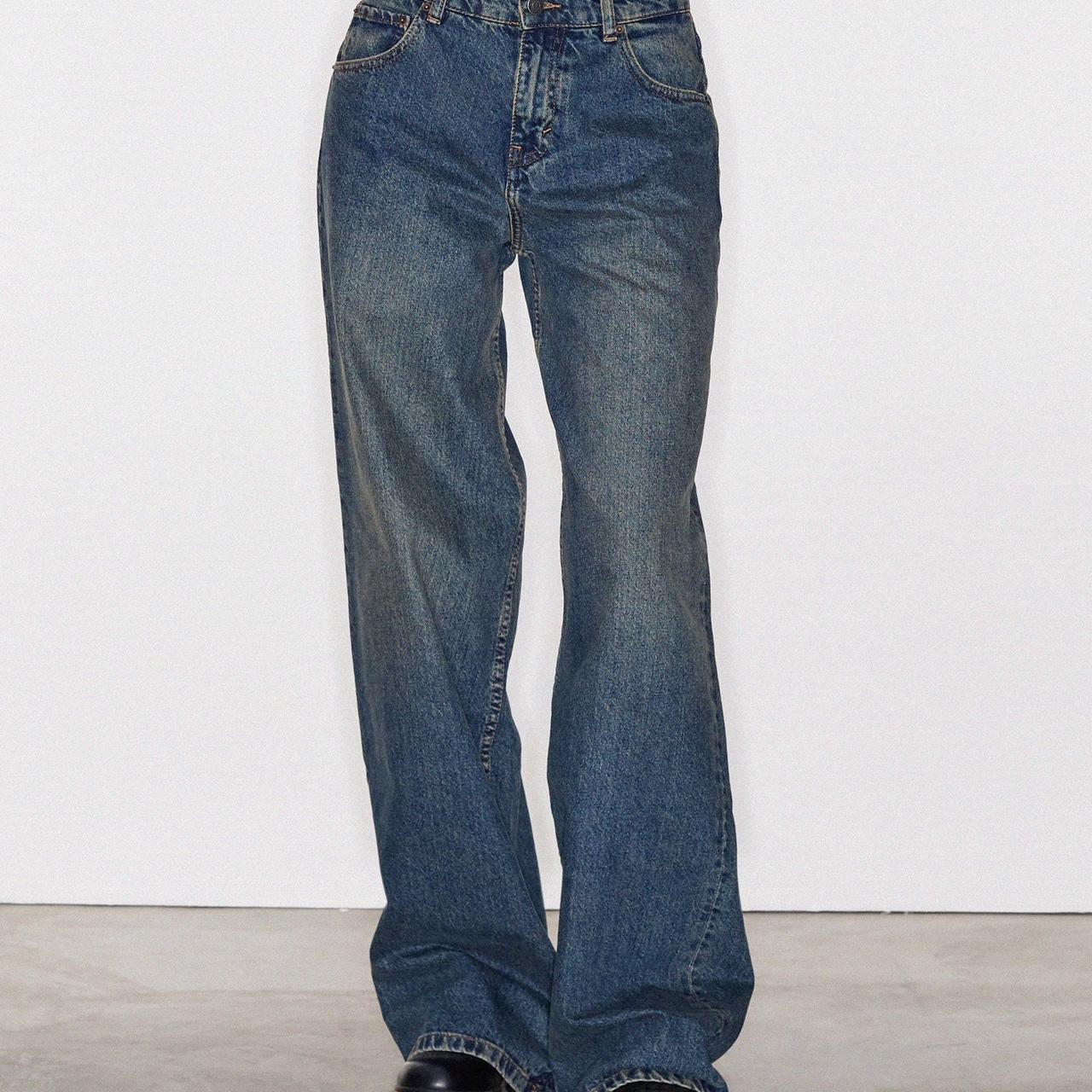 Motel rocks ROOMY EXTRA WIDE JEANS IN BROWN BLUE... Depop