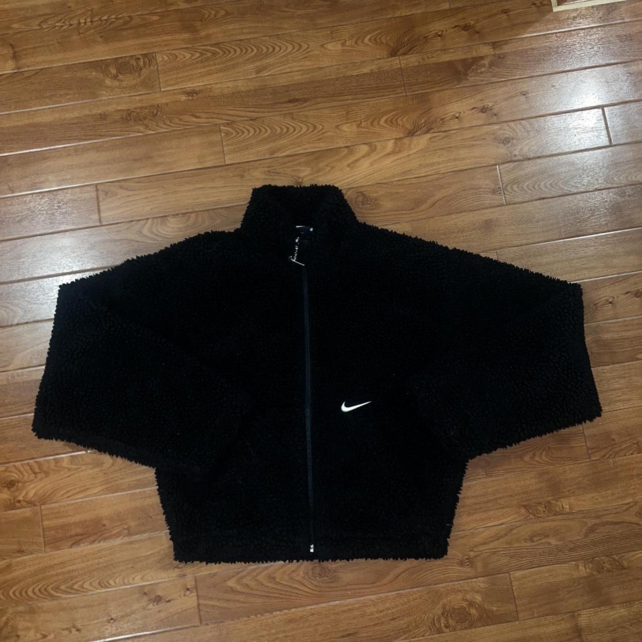 Nike teddy fleece zip up jacket Size small Lovely... - Depop