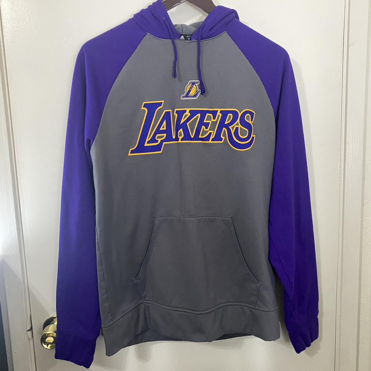 Los Angeles Lakers Adidas Center Logo Hoodie In - Depop