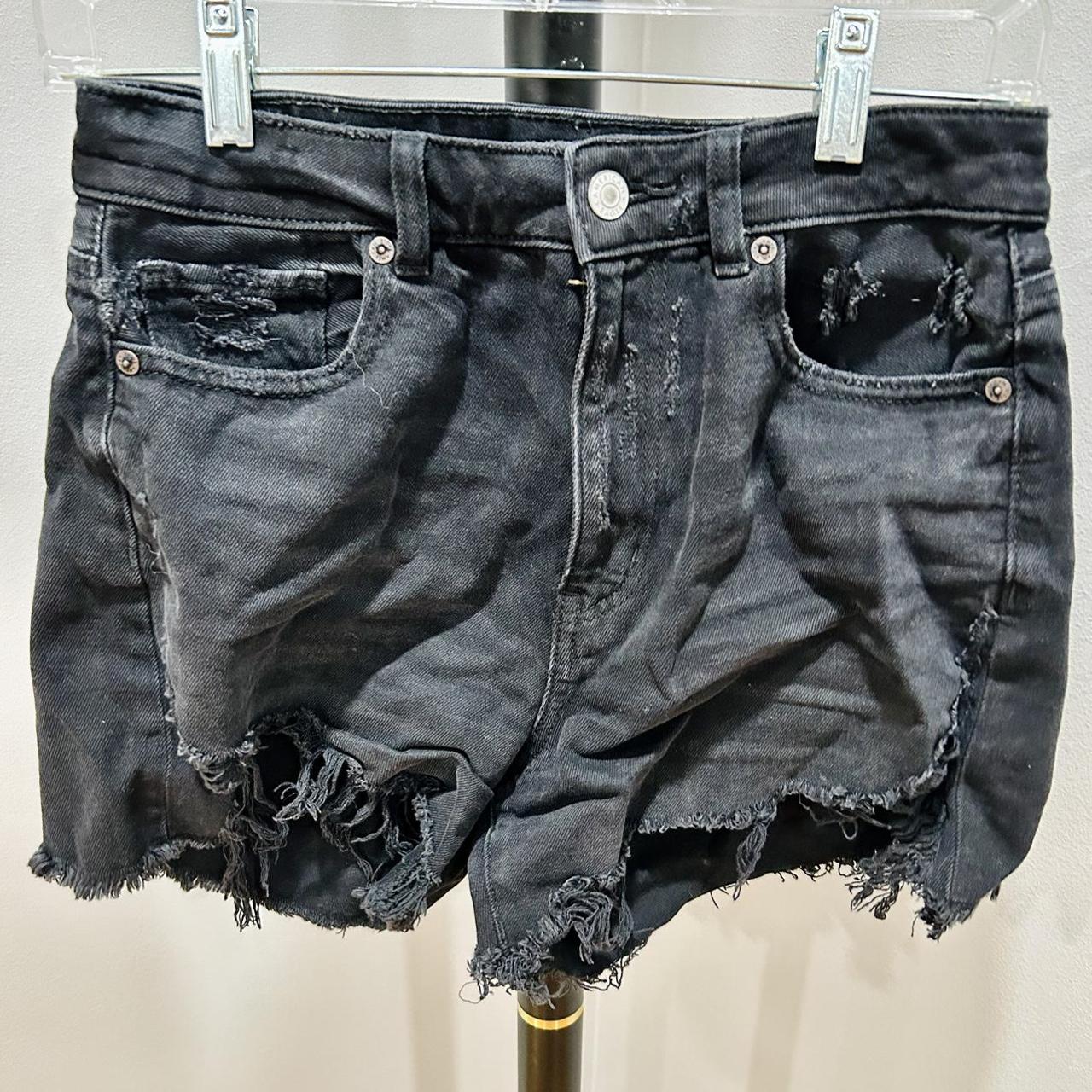 Black Distressed Shorts Looks Vintage And Depop   P0 