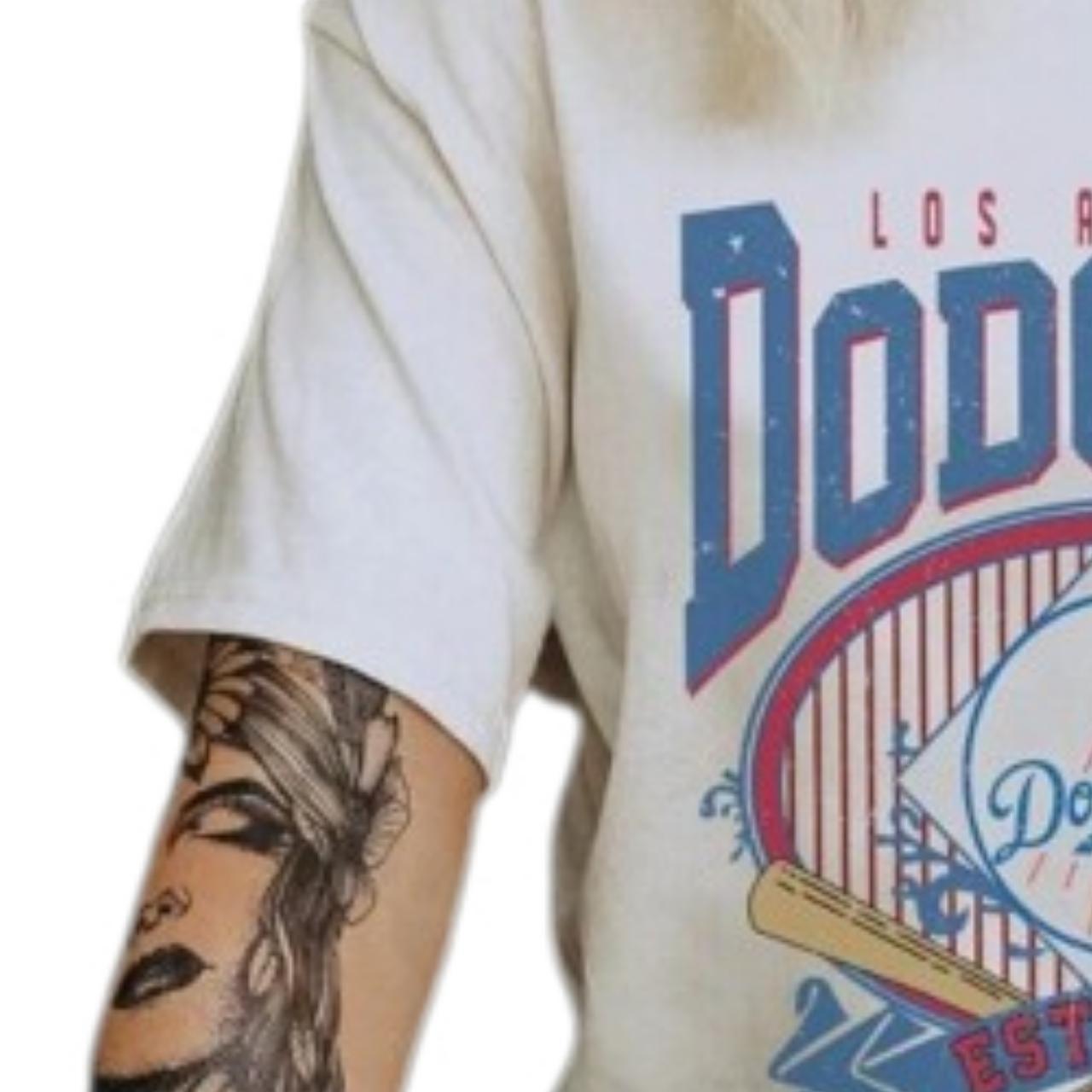 Vintage Los Angeles Dodgers T Shirt Tee Gildan Size Large L 