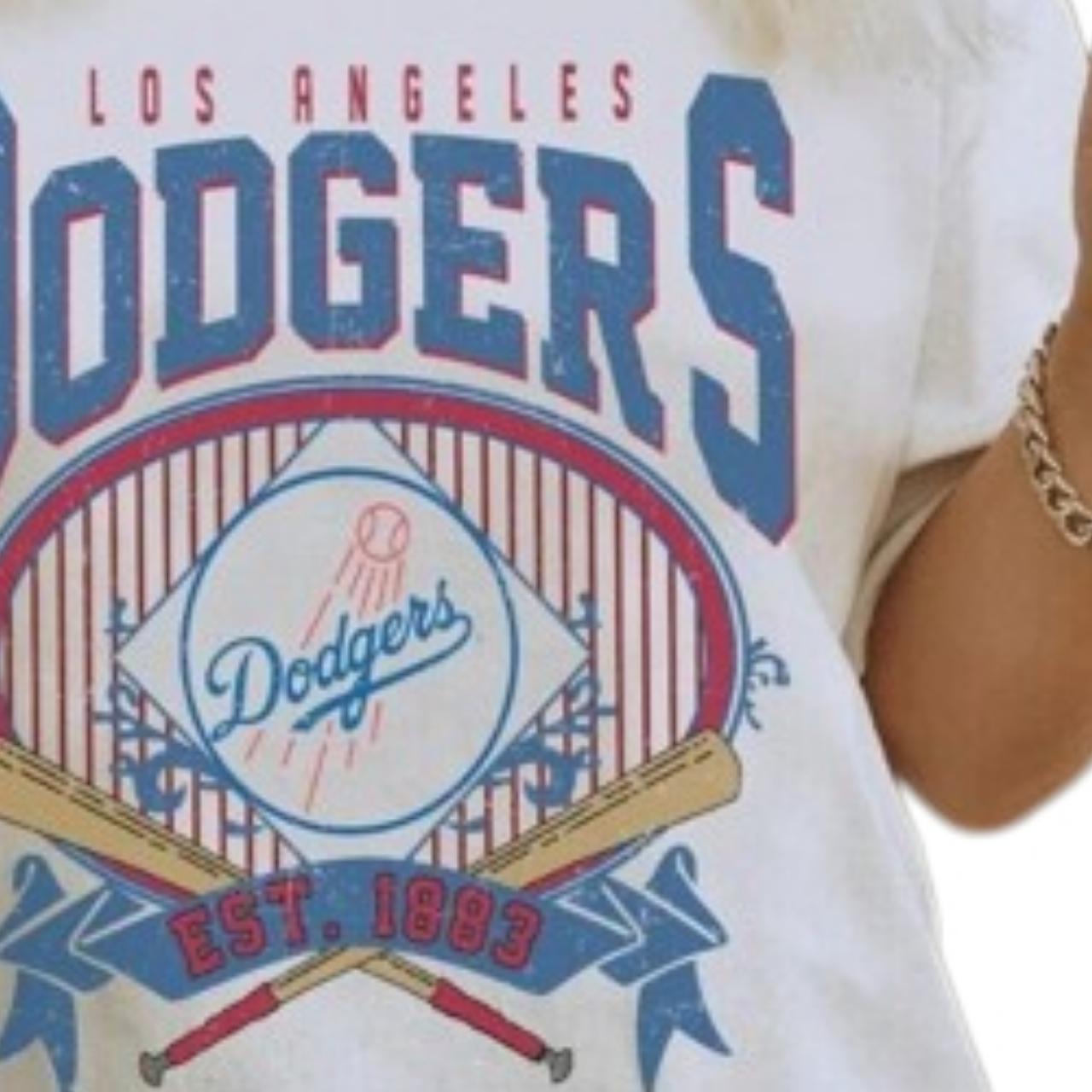 Vintage Los Angeles Dodgers T Shirt Tee Gildan Size Large L 