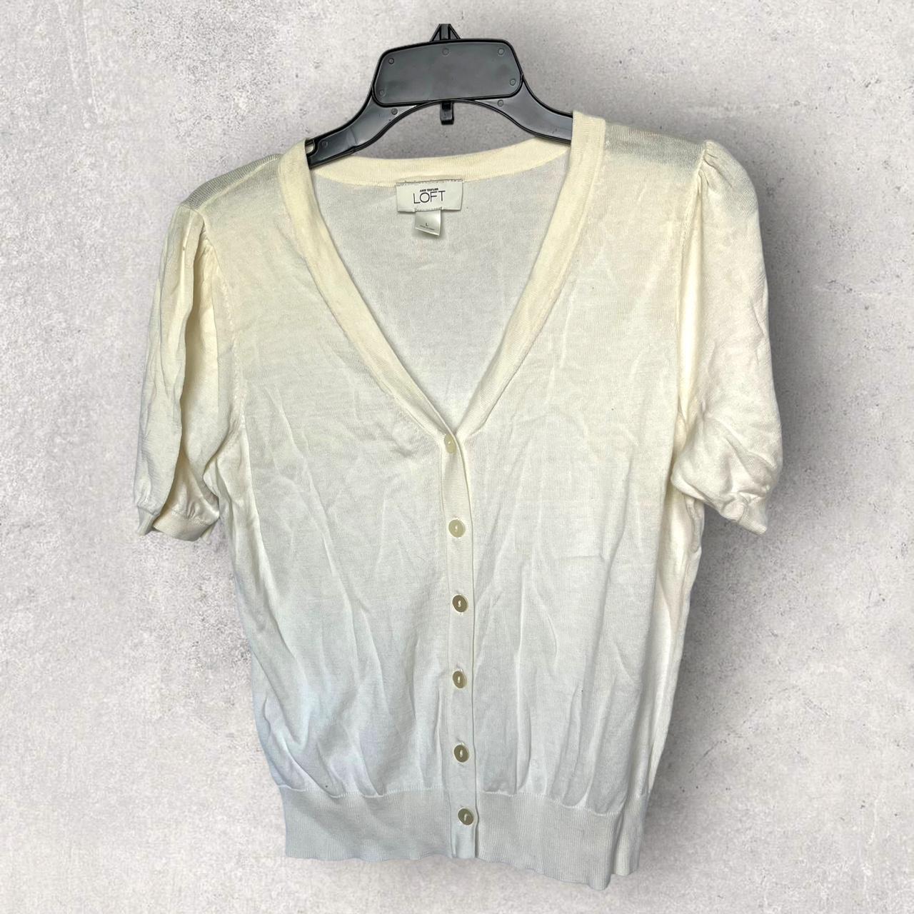 Loft white outlet cardigan