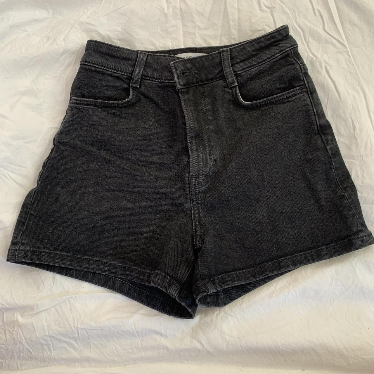 & other stories black shorts stretchy high wasted... - Depop