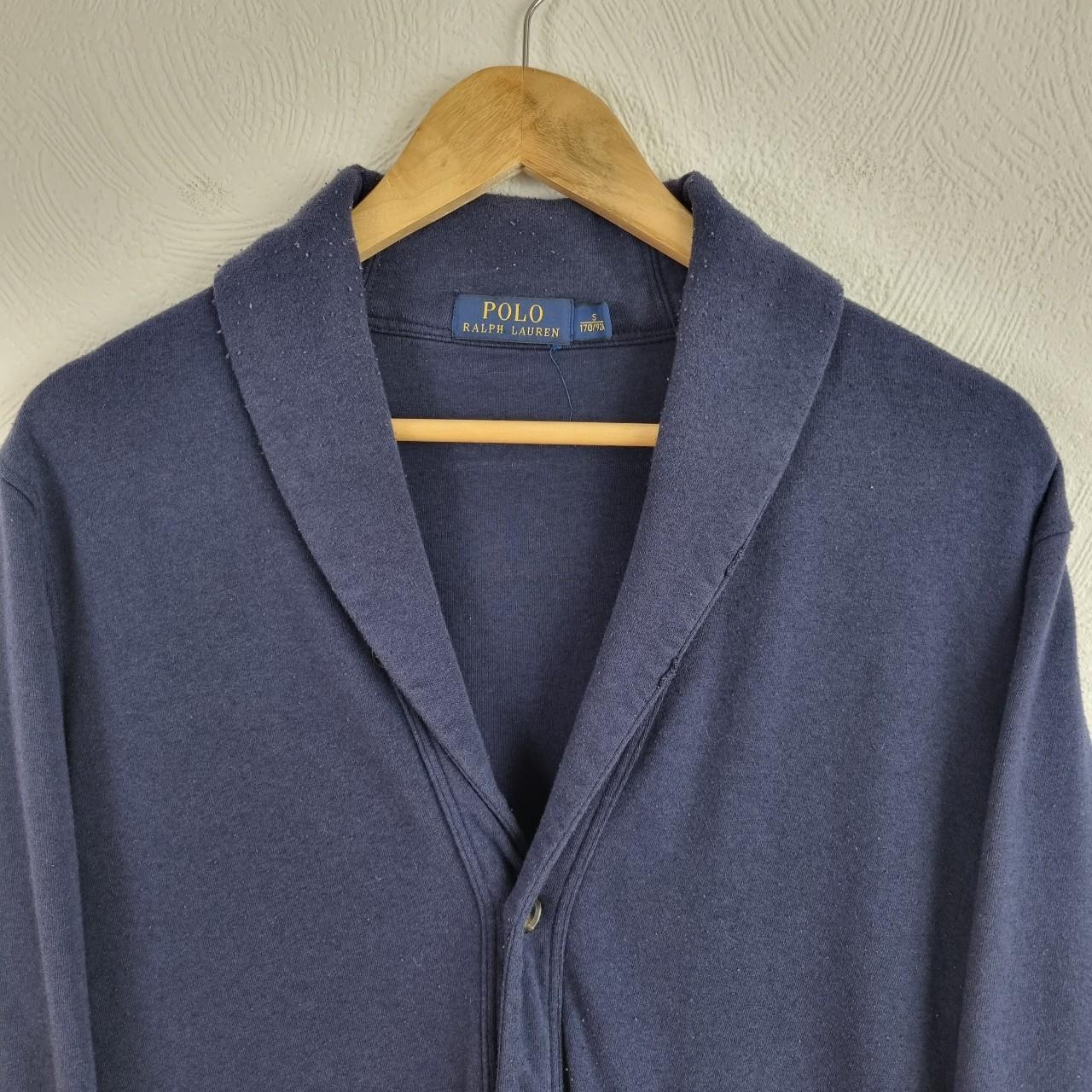 Ralph Lauren Cardigan Men's Small Navy Blue Viscose... Depop