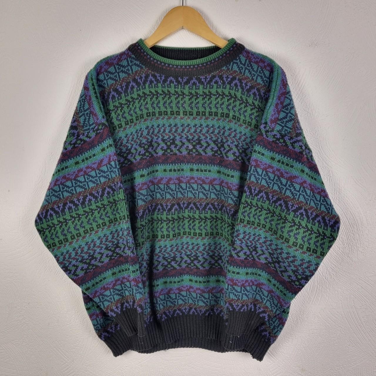 The Sweater Shop Jumper Men's Large Blue Vintage... - Depop